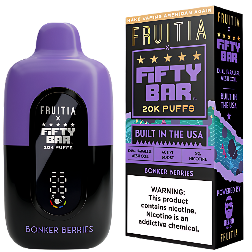Bonker Berries – Fifty Bar X Fruitia | 20K Puffs Bonker Berries – Fifty Bar X Fruitia | 20K Puffs