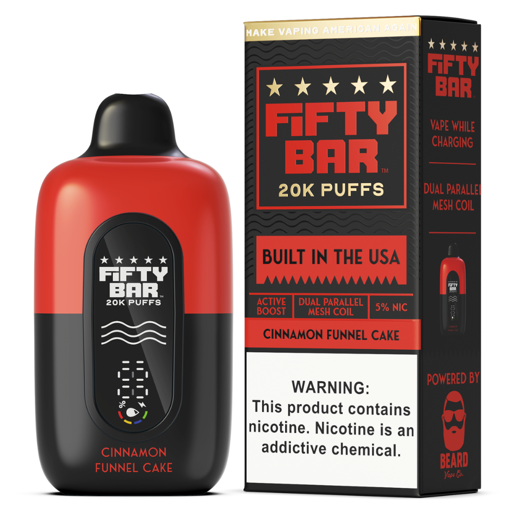 Cinnamon Funnel Cake – Fifty Bar Black Series | 20K Puffs Cinnamon Funnel Cake – Fifty Bar Black Series | 20K Puffs