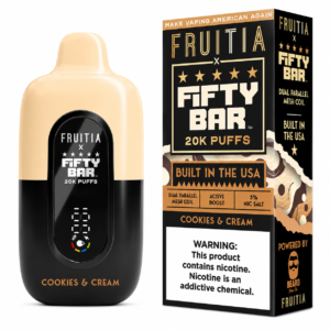 Cookies and Cream – Fifty Bar X Fruitia | 20K Puffs