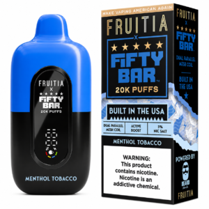 Menthol Tobacco – Fifty Bar X Fruitia | 20K Puffs
