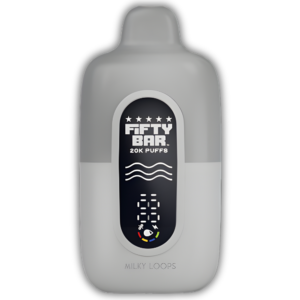 Milky Loops – Fifty Bar Silver Series | 20K Puffs