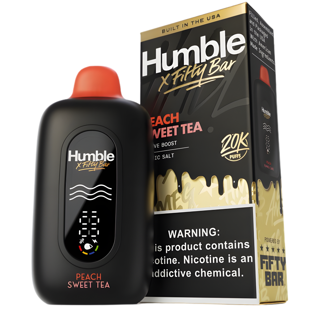 Peach Sweet Tea – Fifty Bar X Humble | 20K Puffs Peach Sweet Tea – Fifty Bar X Humble | 20K Puffs