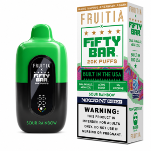 Sour Rainbow – Fruitia Nixodine | 20K Puffs