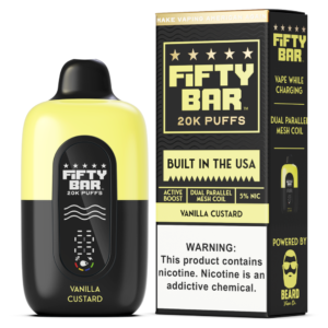 Vanilla Custard – Fifty Bar Black Series | 20K Puffs